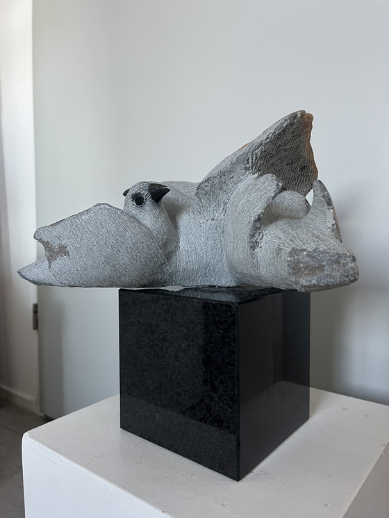 Image 1 of Scultura Inseparabili Katsvansa uccelli piedistallo