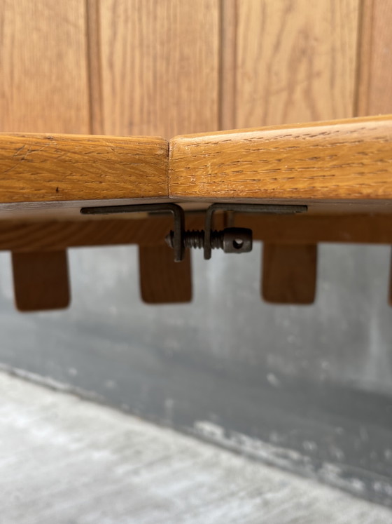 Image 1 of Divano angolare brutalista in rovere – design europeo anni '60/'70