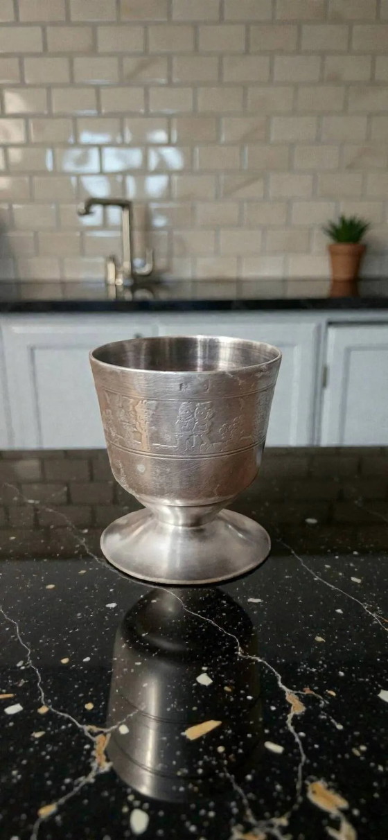 Silver-plated metal egg cup – Crockery (photo 4 of 8)
