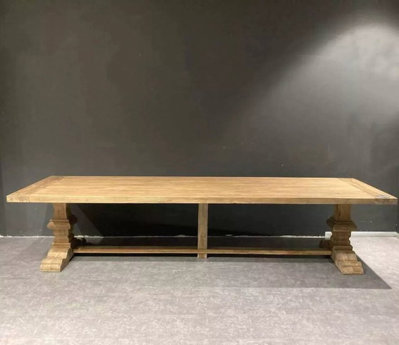 Tavolo da Monastero XXL in Legno Massello Antico – Spirito (350 x 100 cm) – Follos Design, Tavoli da pranzo (photo 3 of 6)
