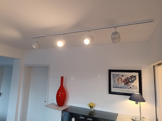 Image 1 of Staff Duo 4x white track system vintage retro Zumtobel track system LED