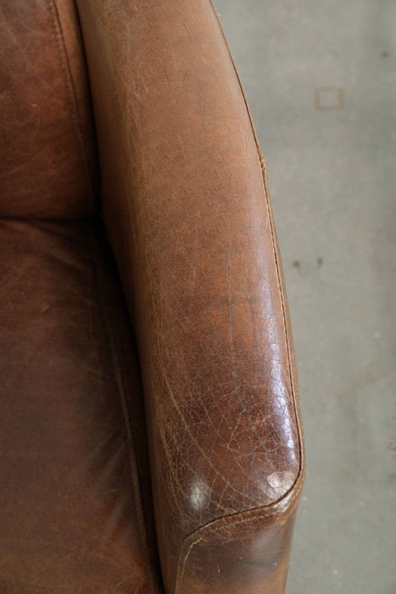 Zeitloser cognacfarbener Rindsleder Aviator Design Sessel – Leather (photo 8 of 13)