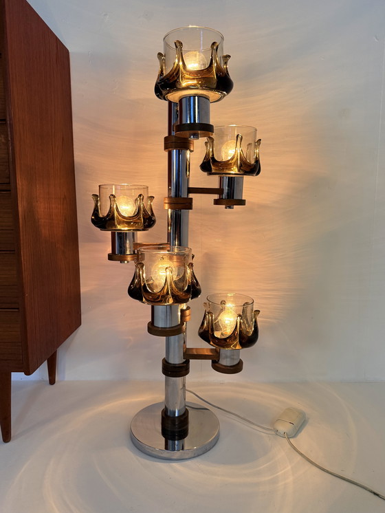 Image 1 of Lampada da terra vintage, Oberglas Austria anni '80