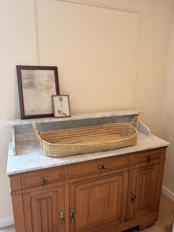 Image 1 of Vintage sideboard with marble top