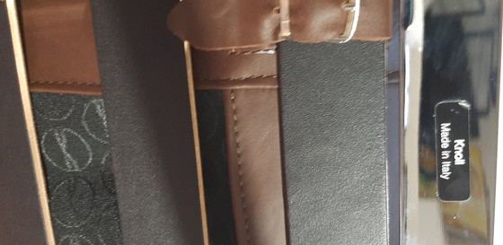 Image 1 of KNOLL SET BARCELONA NEW-NEVER USED Cognac leather design L. Mies Van der Rohe & Lilly Reich 1929