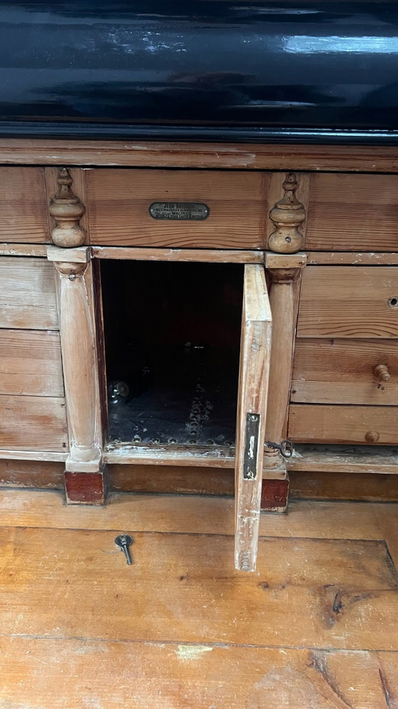 Brocante secretaire – Opbergkast, Keramiek, Hout (photo 3 of 11)
