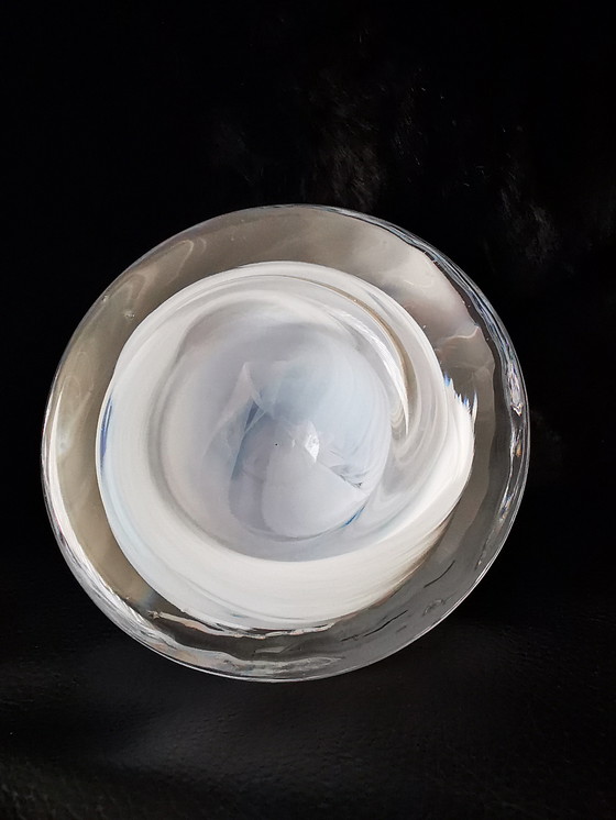 Image 1 of Kosta Boda Atoll crystal glass tea light holder