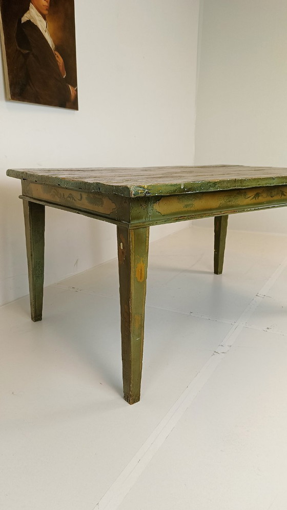 Image 1 of Antique Swedish painted dining table