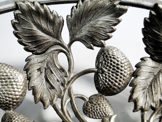 Cesta de frutas de Fraget, Polonia, principios del siglo XX. – Accesorios de mesa, Metal, Silver (photo 7 of 11)