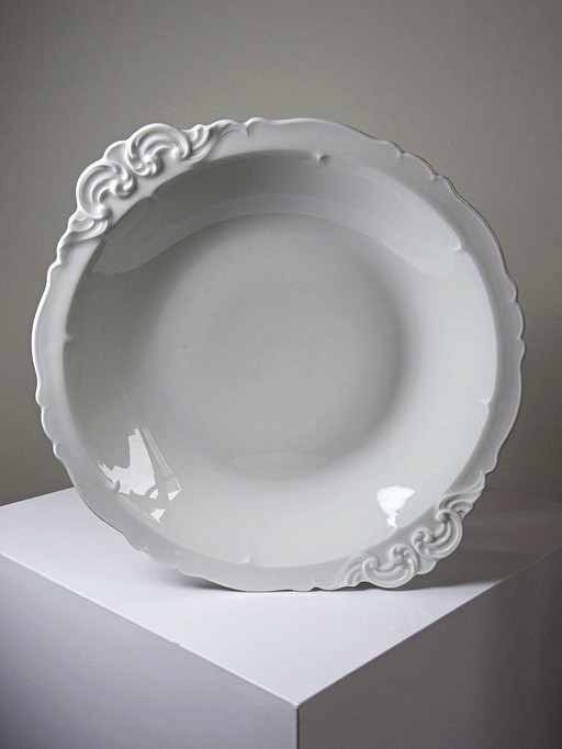 Large white Limoges porcelain serving dish vintage/antique