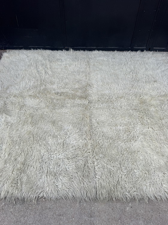 Groot Scandinavisch wollen tapijt van Rya, jaren 60 – Vloerkleden en tapijten, Wool (photo 5 of 15)