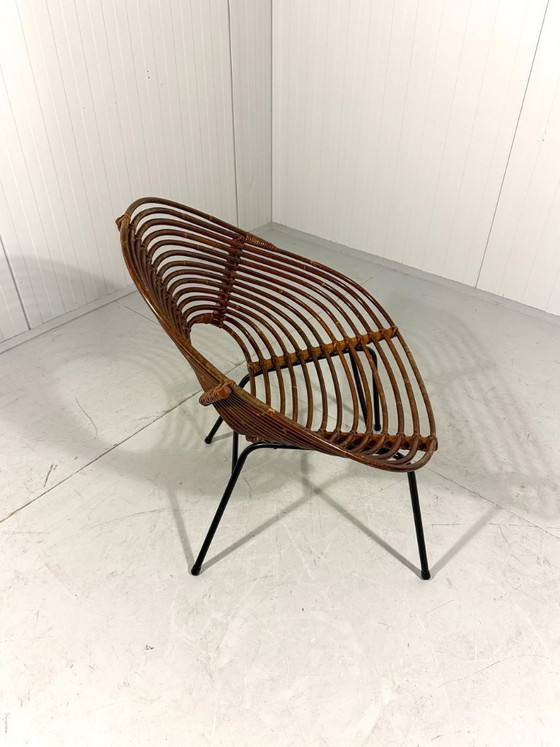 Image 1 of Rotan fauteuils van Rohé Noordwolde, Nederland 1960’s