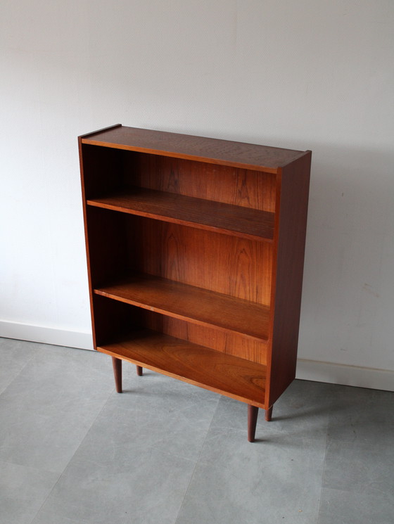 Image 1 of Libreria modulare stretta danese vintage in teak