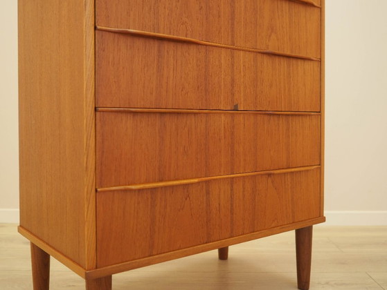 Image 1 of Teak chest of drawers, Danish design, 1970s, made in Denmark