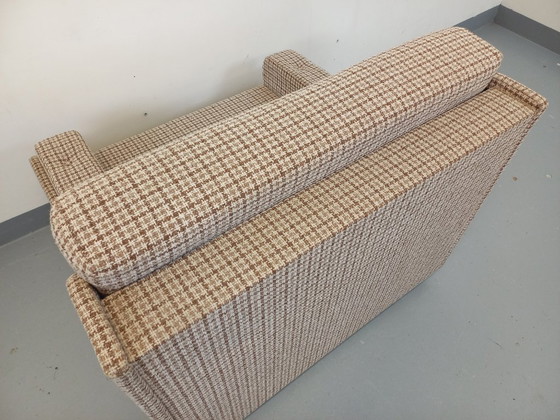 Image 1 of Large vintage armchair upholstered in wool fabric from the 1970s