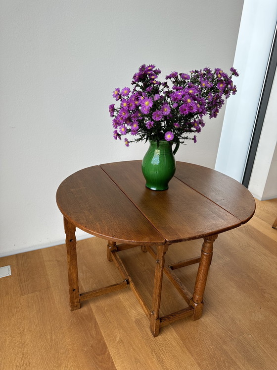 Image 1 of Foldable Oak Table ‘a bandelle‘