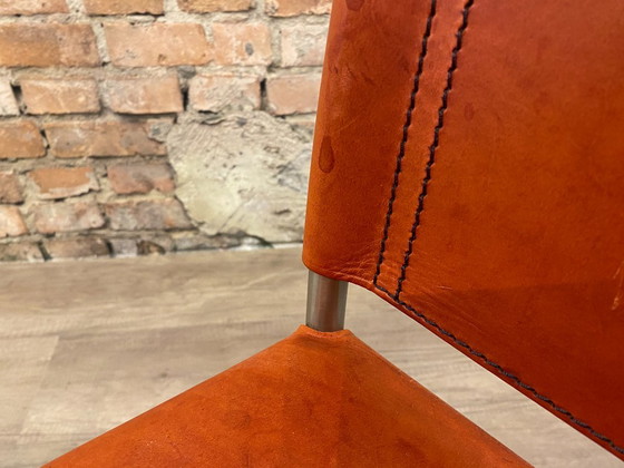 Vintage Armchair – Cognac Leather | – Metal (photo 11 of 14)