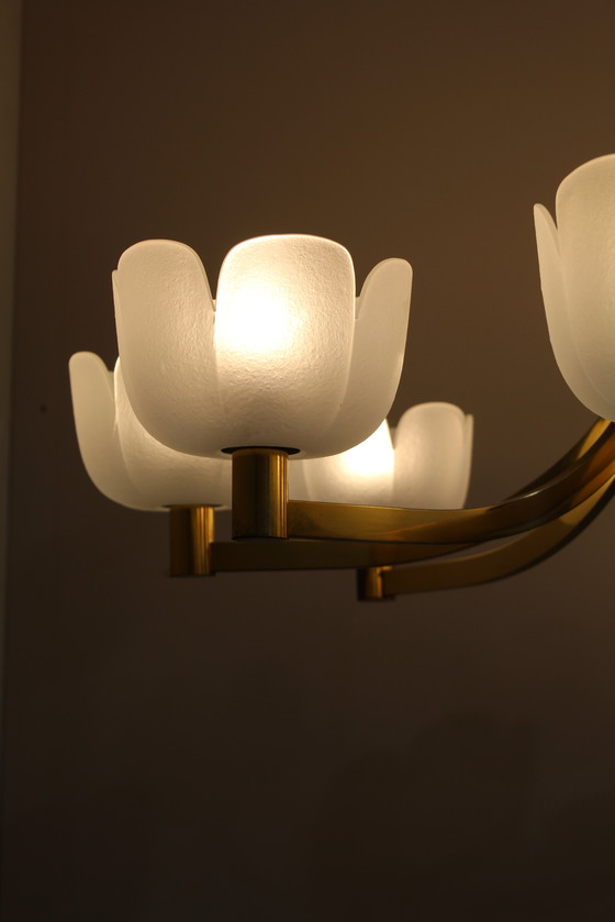 Image 1 of Vintage Pendant Lamp, Chandelier - Brass 1970s