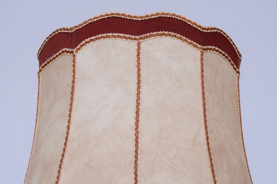 Lámpara de pie Art Déco original, nueva electrificación, roble, textil, checa, década de 1920. (photo 8 of 14)
