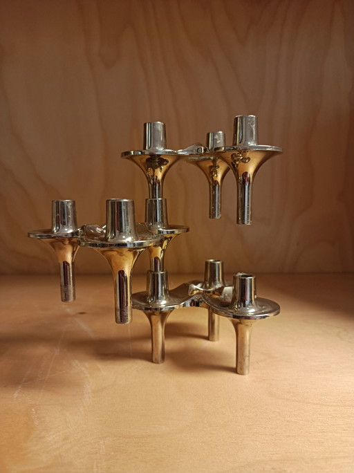 3x Fritz Nagel Orion candlesticks