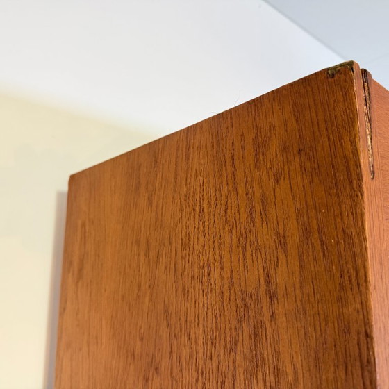 Vintage Oak Tambour Door Cabinet / Filing Cabinet - Mid-Century Modern - Germany 1960s – Wood (photo 11 of 15)
