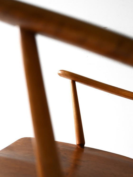 Image 1 of Sedia a dondolo scandinava anni '50/'60 in faggio e teak