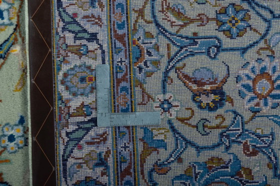 Image 1 of Perzisch tapijt - Kashan kurk 415 x 310 cm in pistachegroen