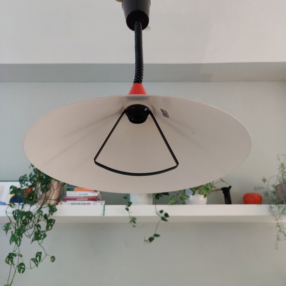 Image 1 of Rote IKEA T710 Pendelleuchte (1970er Jahre), Hexenhut-Modell