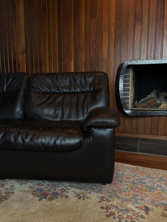 Image 1 of 2x De Sede DS66 Leather two-seater black-brown