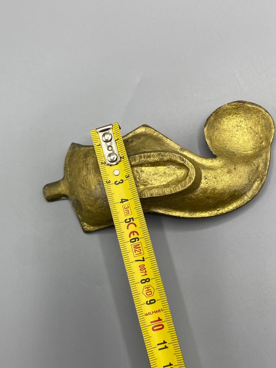 Asbak in de vorm van een Ottomaanse pantoffel – Polychroom messing – Turkije – Decoratieve objecten, Metal (photo 7 of 7)