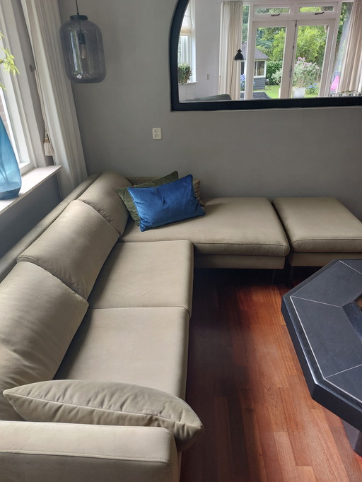 Corner Sofa With Hocker