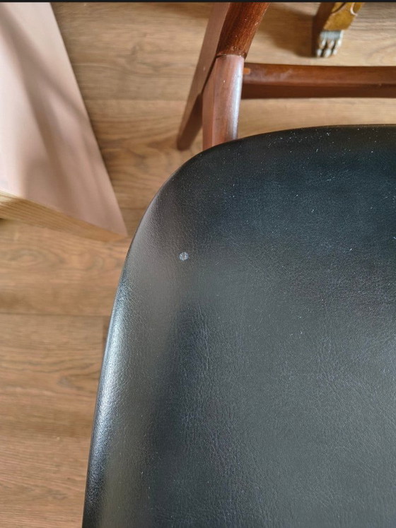 Set van 4 vintage skai eetkamerstoelen – Wood (photo 6 of 6)