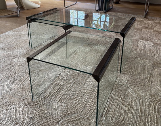 Image 1 of Tavolini in vetro Gallotti & Radice x 3