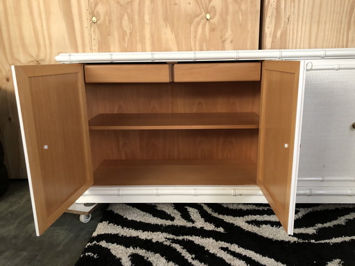 Vintage Faux Bamboo, Jonathan Adler Sideboard