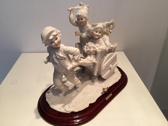 Opera d'arte in porcellana Capodimonte di Bruno Merli. – Sculture, Legno (photo 4 of 6)