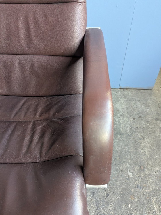 Midcentury Artifort 'Channel' Office chair -Geoffrey Harcourt – Leather, Metal (photo 8 of 12)