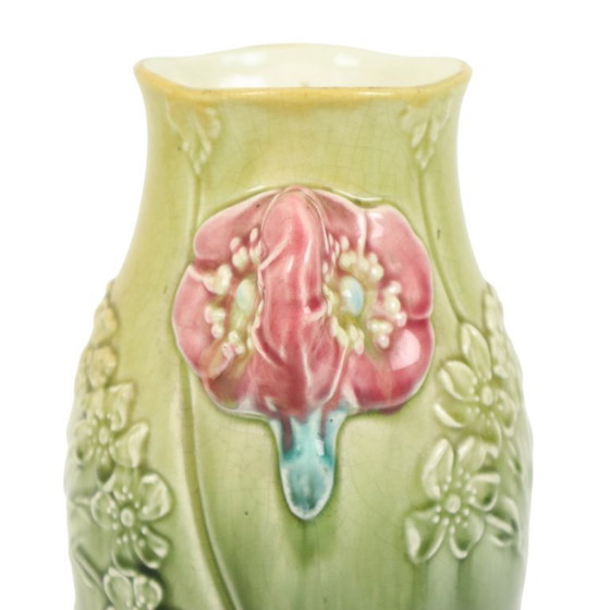 Image 1 of Art Nouveau Vaas Majolica Gustave De Bruyn