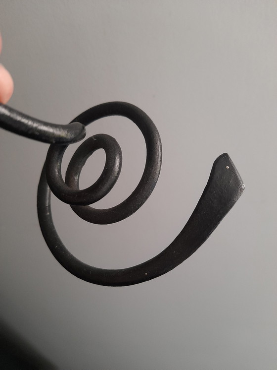 Image 1 of Kerzenhalter aus Schmiedeeisen mit Kobra-Schlange