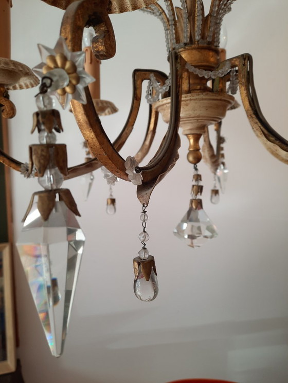 Image 1 of Neoclassical chandelier 1950 maison bagues , paris