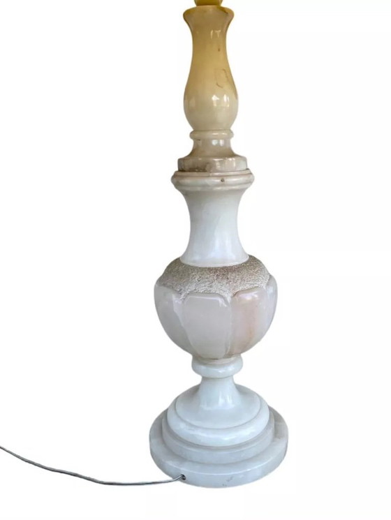 Image 1 of Large antique alabaster lamp