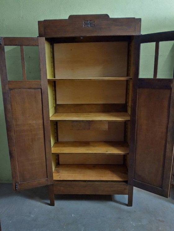 Image 1 of Kleiner Art-Deco-Kleiderschrank, Sideboard, Vitrine