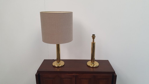 2x XL brass table lamp Baulmann Leuchten, regency 80's