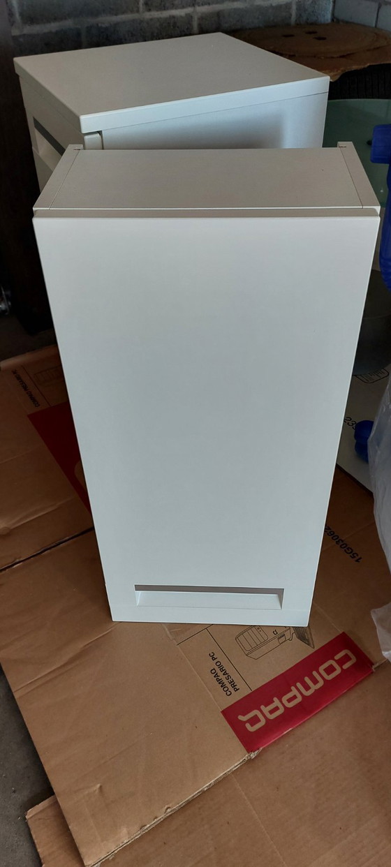 Image 1 of 2 White Bathroom Wall Cabinets