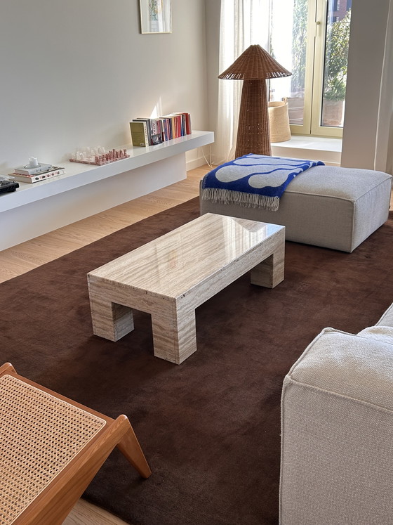 Image 1 of Vintage travertine coffee table, Italy 1970s