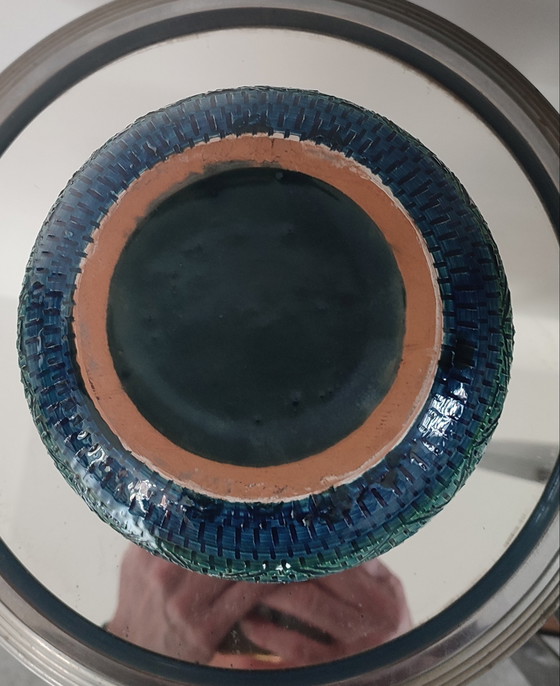 Image 1 of Cache-pot céramique Rimini Blu , Aldo Londi , Bitossi