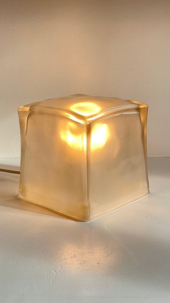 Image 1 of Ice Glass Lamp, Vintage Ikea