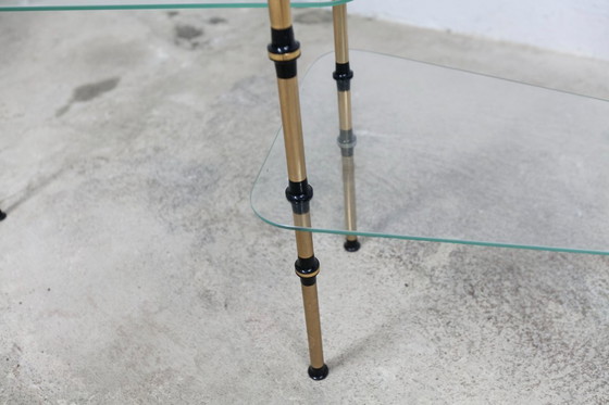 Image 1 of Étagère Présentoir Boulangerie Vitrine de Magasin en Verre et Laiton 1950