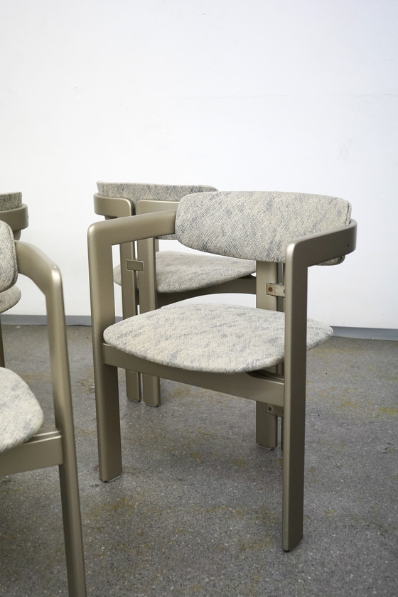 Image 1 of Set van 6 Pamplona Stühlen - Augusto Savini voor Pozzi, Italië jaren 70