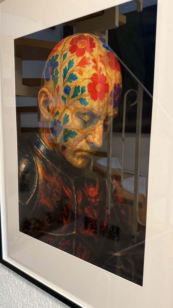 Image 1 of Kintsugi Porzellan Samurai Regenbogendämon von Rattan Hunt 