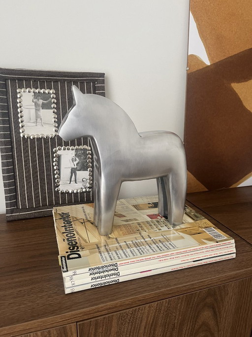 Dala Paard aluminium IKEA Finansiell 1999 vintage verzamelaar